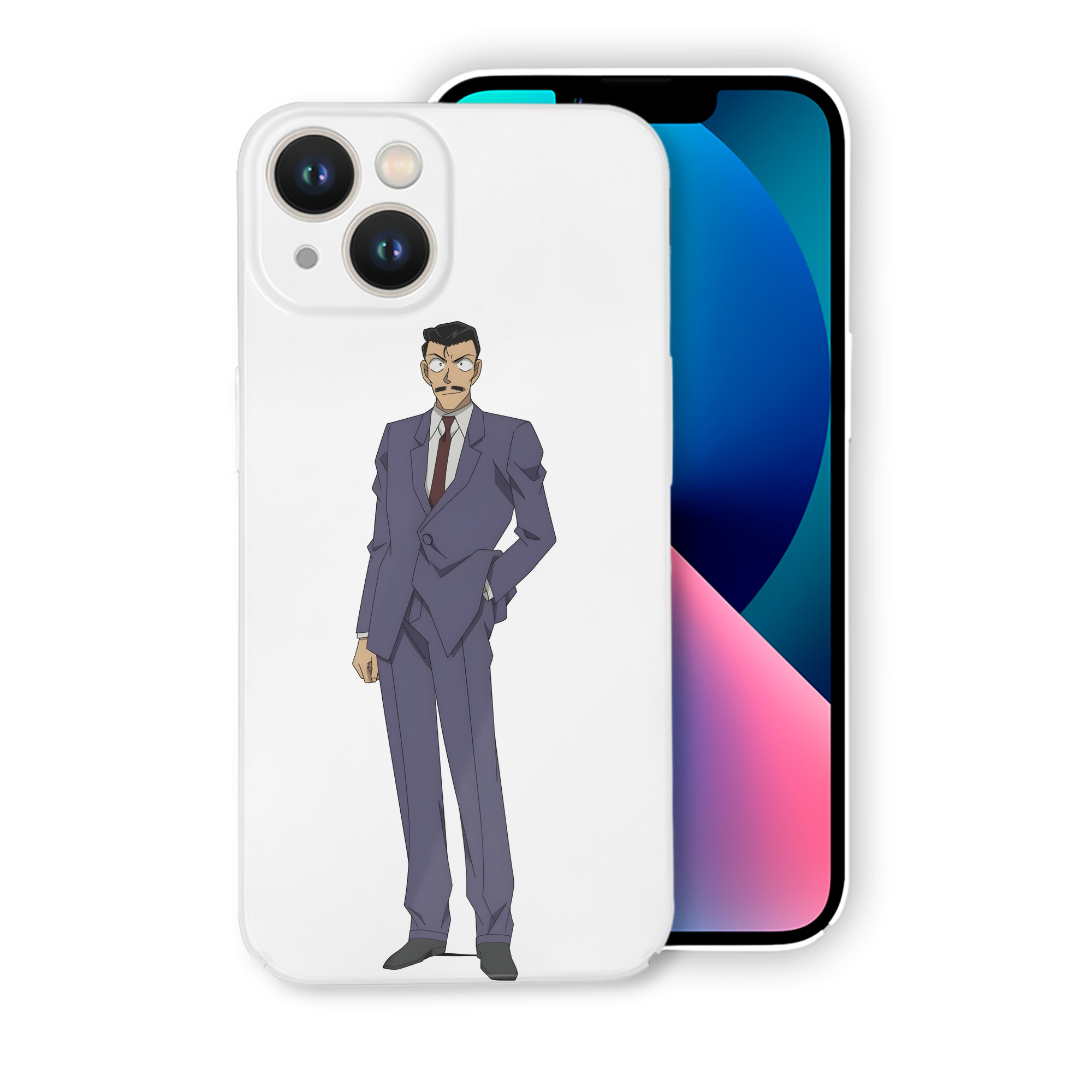 （画像用） 名探偵コナン 毛利 小五郎 もうり こごろう Detective Conan 【iPhone 14シリーズ対応】ハードケース